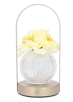 Настольная лампа led ночник lesko rose crystal knxstd01 yellow светильник в виде букета роз 5шт