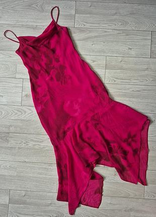Вечернее платье dorothy perkins с асимметричным подолом и цветочным принтом, вискоза