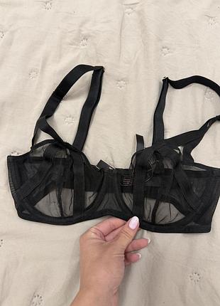 Бюстгальтер victoria’s secret чорний сітка