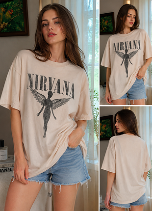 Oversize футболка nirvana | вінтажний принт | стан відмінний