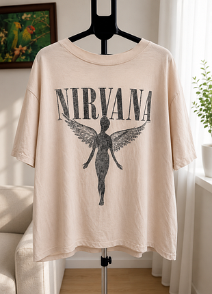 Oversize футболка nirvana | винтажный принт | стан отличный