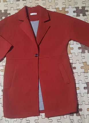 Итальянское трикотажное пальто-кардиган оверсайз, состояние нового, р. l-xl (50-52)