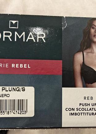 Новый комплект белья lormar reb 10035 push up plunge 75b / m (черный)
