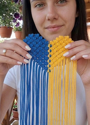 Патріотична брошка сердечко  жовто -блакитна