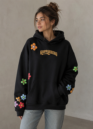Теплое urban flower худи kopparberg