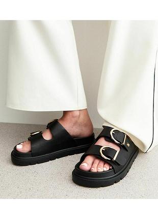 Тыльные сандалии new look wide fit в черном цвете.