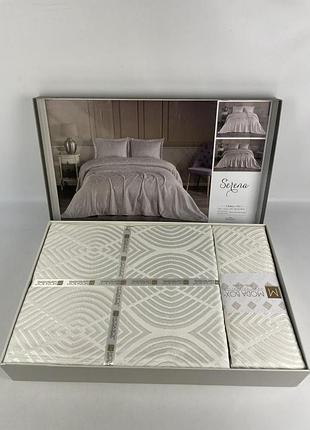 Покривало moda box 240х260 з наволочками serena krem