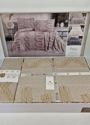 Покривало moda box 240х260 з наволочками duhan tas