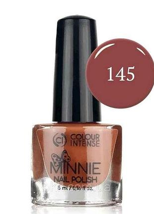 Лак для ногтей 5мл мini 145 эмаль коричнево-розовый тм colour intense