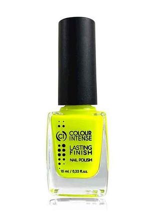 Лак для ногтей 10мл lasting finish 006 n неон желтый тм colour intense