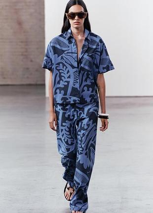 Котоновий легкий костюм на жару л'хл zara