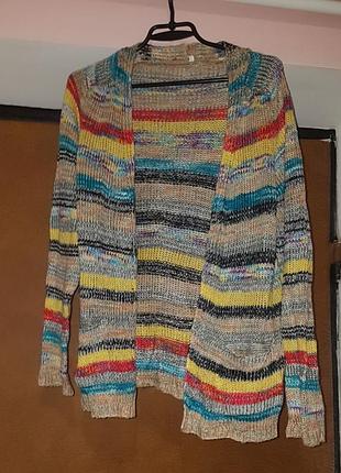Дофаминовый вязаный кардиган