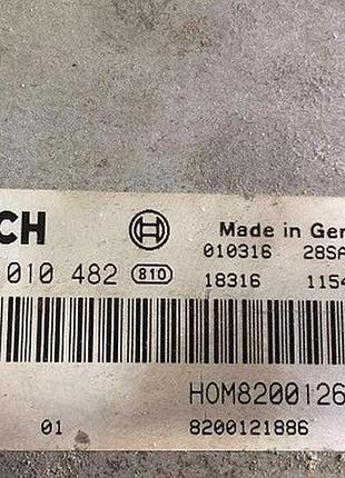 Б/у блок управления двигателем renault  0281010482, 8200126462, 8200121886