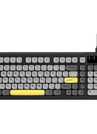 Клавиатура ajazz af98 компактная usb-a eng/ukr black gray yellow