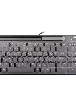 Клавіатура дротова maxxter kb-01b-ua usb-a 100 клавіш 1.8 м eng/ukr black