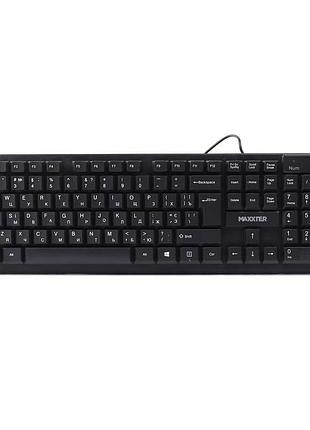 Клавіатура maxxter kbm-u01-ua повнорозмірна usb eng/ukr/ru black