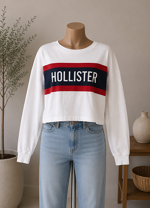 Жіноча укорочена кофта світшот hollister оверсайз оригінал