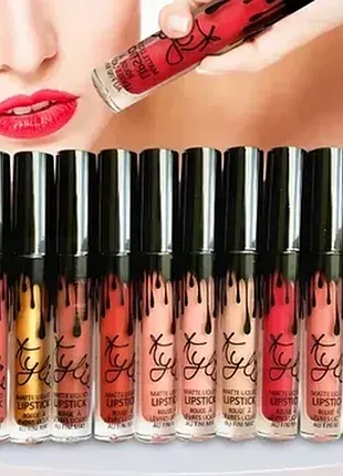 Набор женских жидких матовых помад kylie liquid matte lipstick