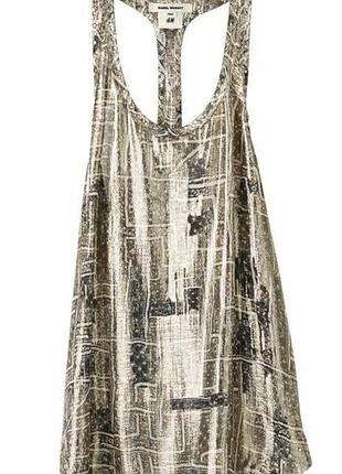Isabel marant h&amp;m женская шелковая майка размер l