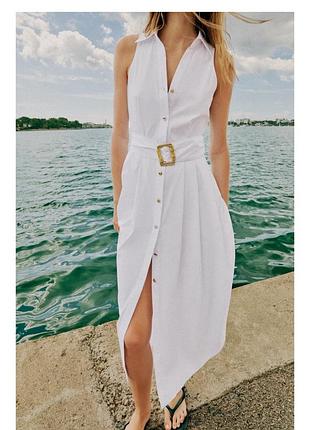 Сукн сорочка довга 0387/075/250 zara з поясом