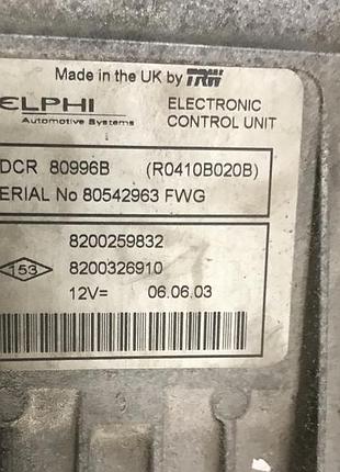 Б/у блок управления двигателем renault megane 2, 8200259832, 8200326910, r0410b020b
