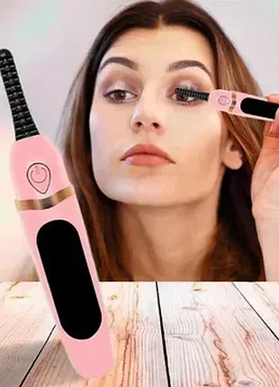 Щипцы для завивки ресниц с подогревом зарядки через usb eyelash curler xl-271 розовый