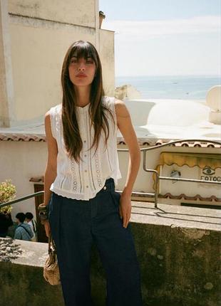 Блуза женская zara белый размер xs/ s