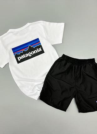 Футболка белая + шорты плащевка patagonia