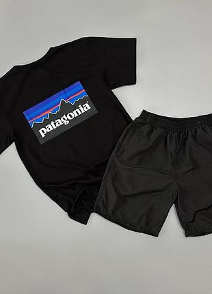 Футболка черная + шорты плащевка patagonia