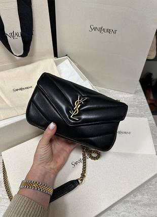 Сумка ysl lou loy повний комплект бутика сумка шкіряна жіноча