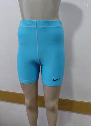 🩵💛 шорты для занятия спортом nike dri-fit размер s голубого цвета