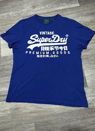 Мужская футболка superdry с принтом , размер l-xl .