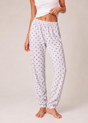 Флісові домашні штани primark m/l (eur 40/42) з сердечками