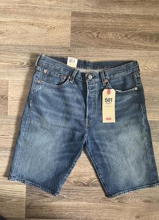 Нові чоловічі джинсові шорти levis 501 w31l31