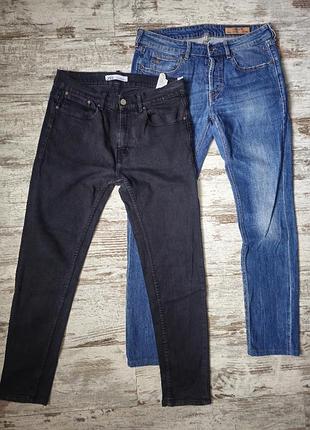 2 пары джинсов zara,uniform вместе.