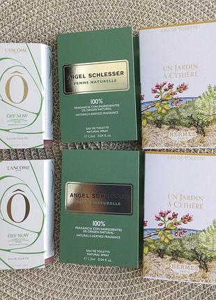 Набір пробників hermes , lancome, angel schlesser