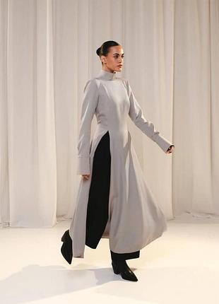 Туніка біла з розрізом amoslook розмір l