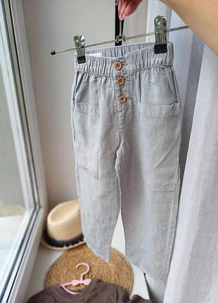 Штани лляні zara