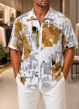 Чоловіча сорочка з коротким рукавом бавовняна 100% котон на блискавці s m l xl
