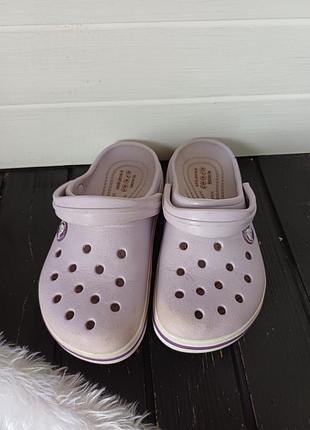 Фіолетові дитячі шльопанці крокси сабо с12  розмір 29 crocs