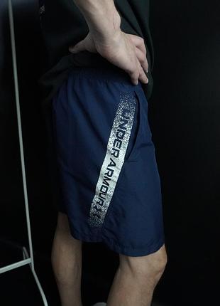 Чоловічі шорти з принтом | оригінал | under armour woven graphic shorts navy m