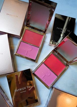 Подвійні румʼяна patrick ta double-take creme & powder blush