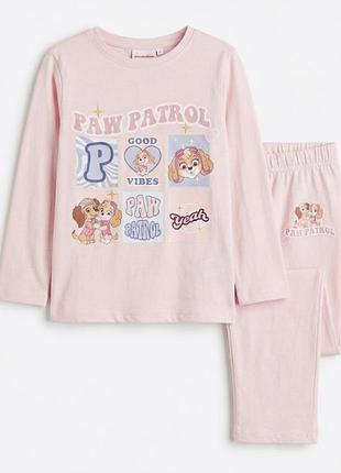 Піжама для дівчинки paw patrol kaufland бавовняна bs001303, розмір 110-116