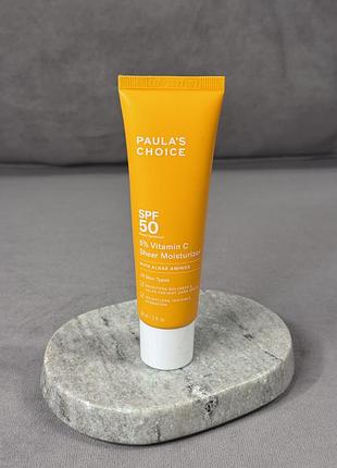 Легкий увлажняющий крем с 5% вит c и spf 50 paula's choice 5% vitamin c sheer moisturiser spf 50 60 мл