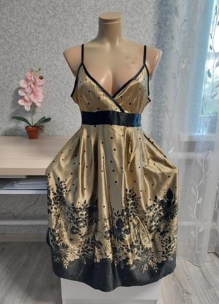 Літня шовкова міді сукня на бретелях ted baker.