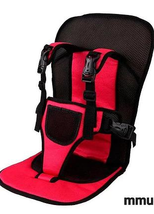 Дитяче безкаркасне автокрісло multi function car cushion до 12 років. колір: червоний