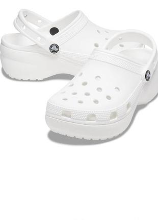 Crocs platform clogs white 9 крокси оригінал сша платформа клоги білі кроксы платформа клоги белые