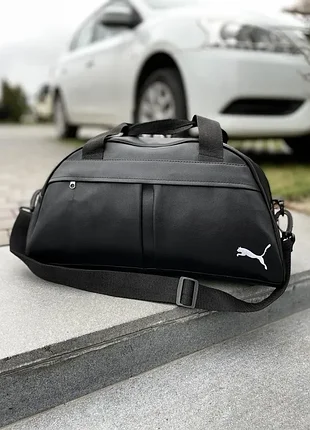 Спортивная фитнес сумка puma, сумка женская кожаная в спортзал пума