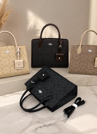 Сумка coach tote, женская сумка коач, офисная сумка, деловая сумка