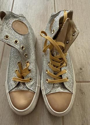 Кеди converse chuck taylor all star, блискучі, р. 38
